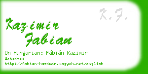 kazimir fabian business card